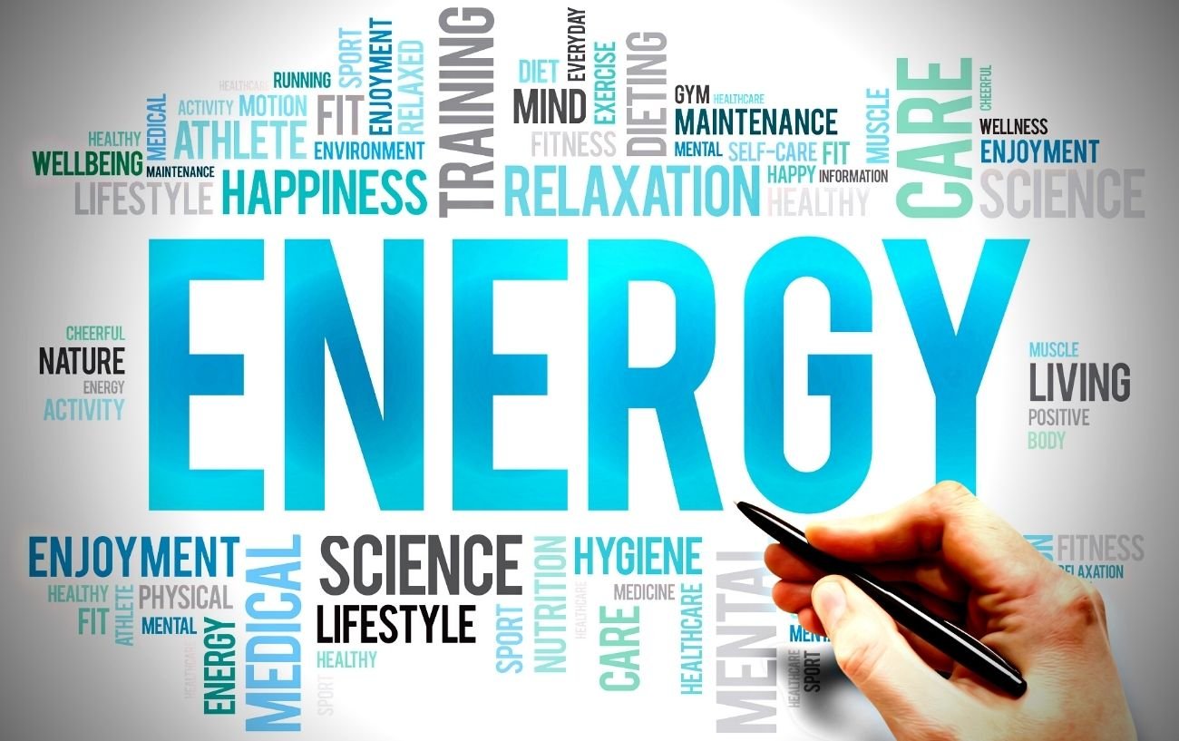 A word jumble around the word energy.